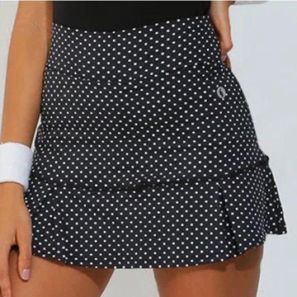 Dona Jo New With Tags JoJo Skirt / Skort Black Polka Dot 14.5" SIZE XXL - Picture 1 of 3
